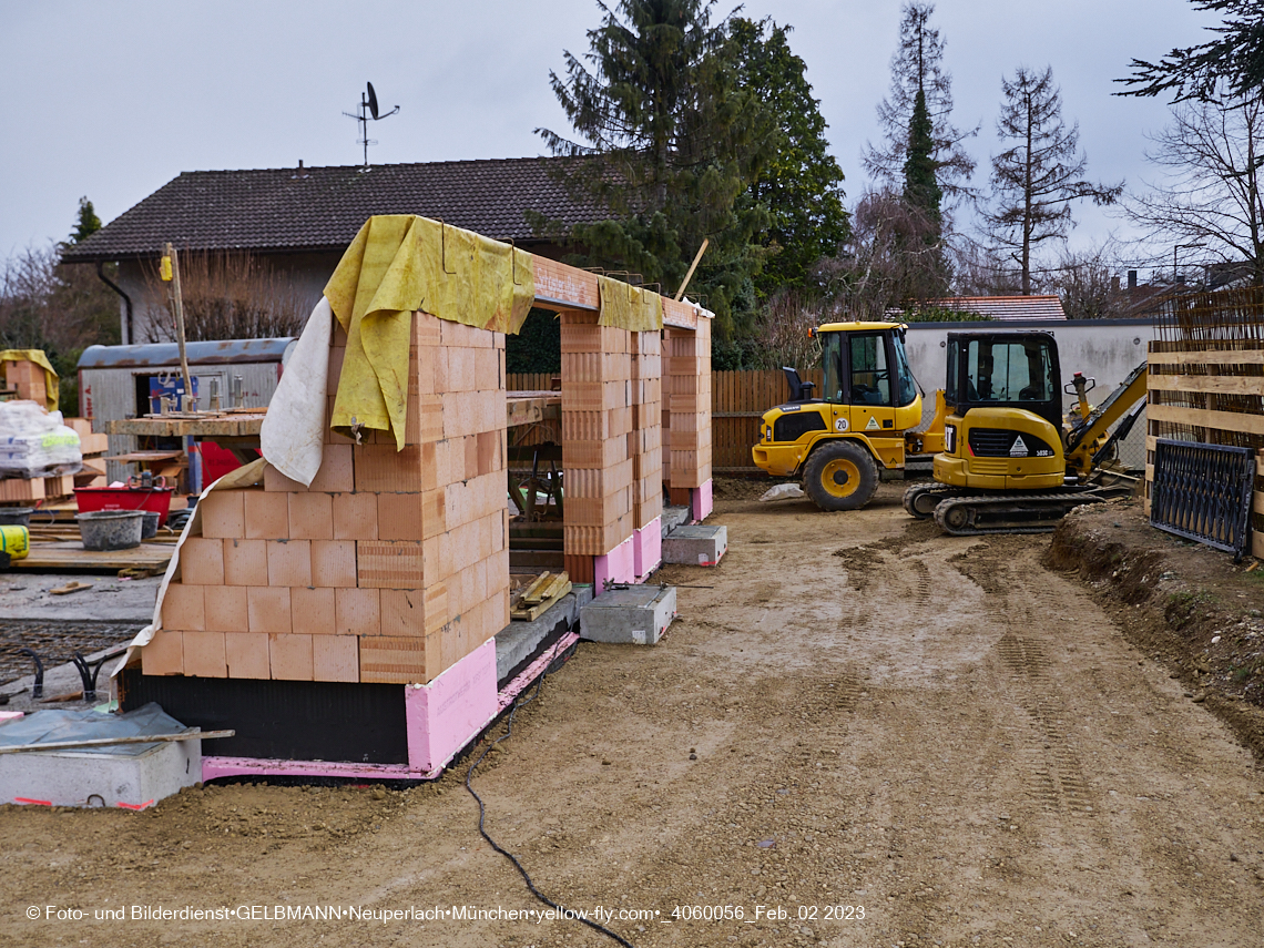 02.02.2023 - Baustelle Niederalmstraße 16 in Neuperlach
